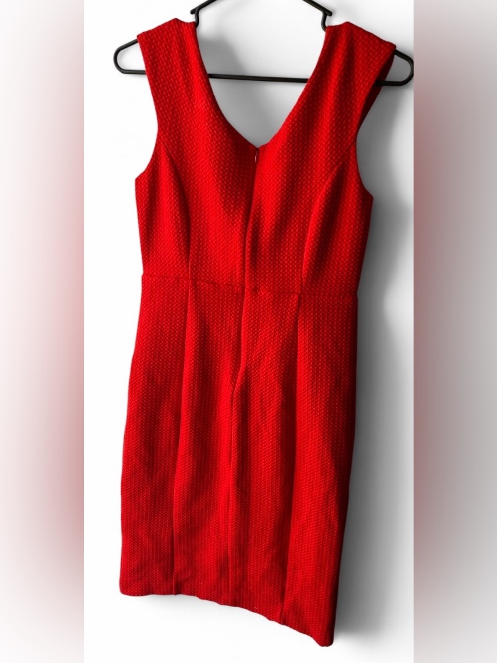 Maeve Anthropologie Red Textured‎ Sheath Dress Sleeveless Button Front Small - Picture 5 of 7